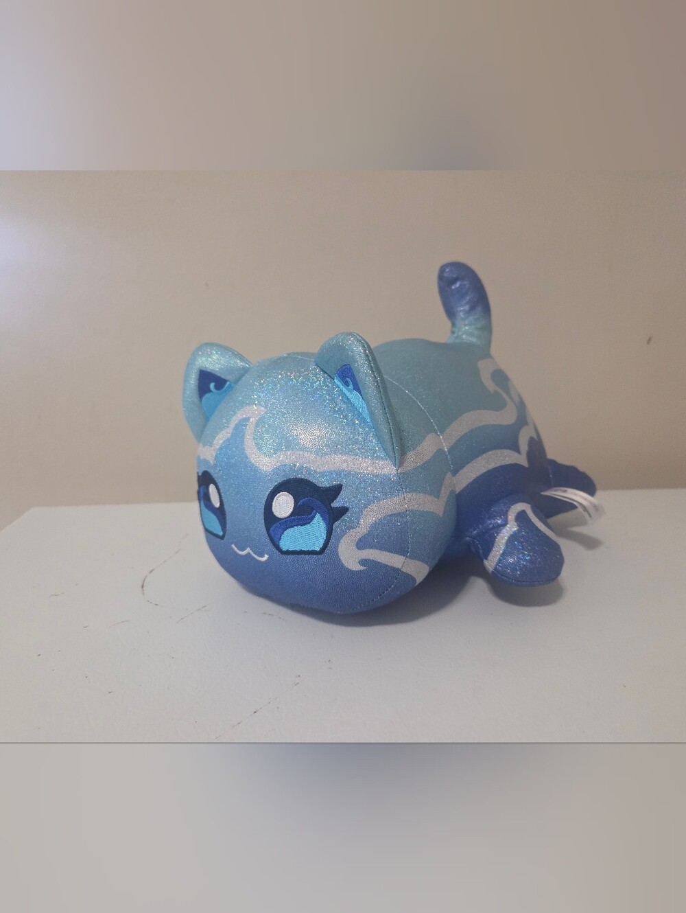 Aphmau MeeMeows, Series 7 Elemental Cat Metallic Waves Glittery Blue 11in